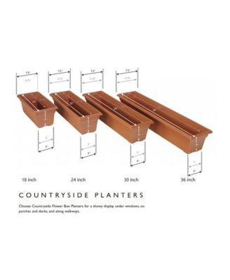 Manufacturing Countryside Flower Box, White, 18" L