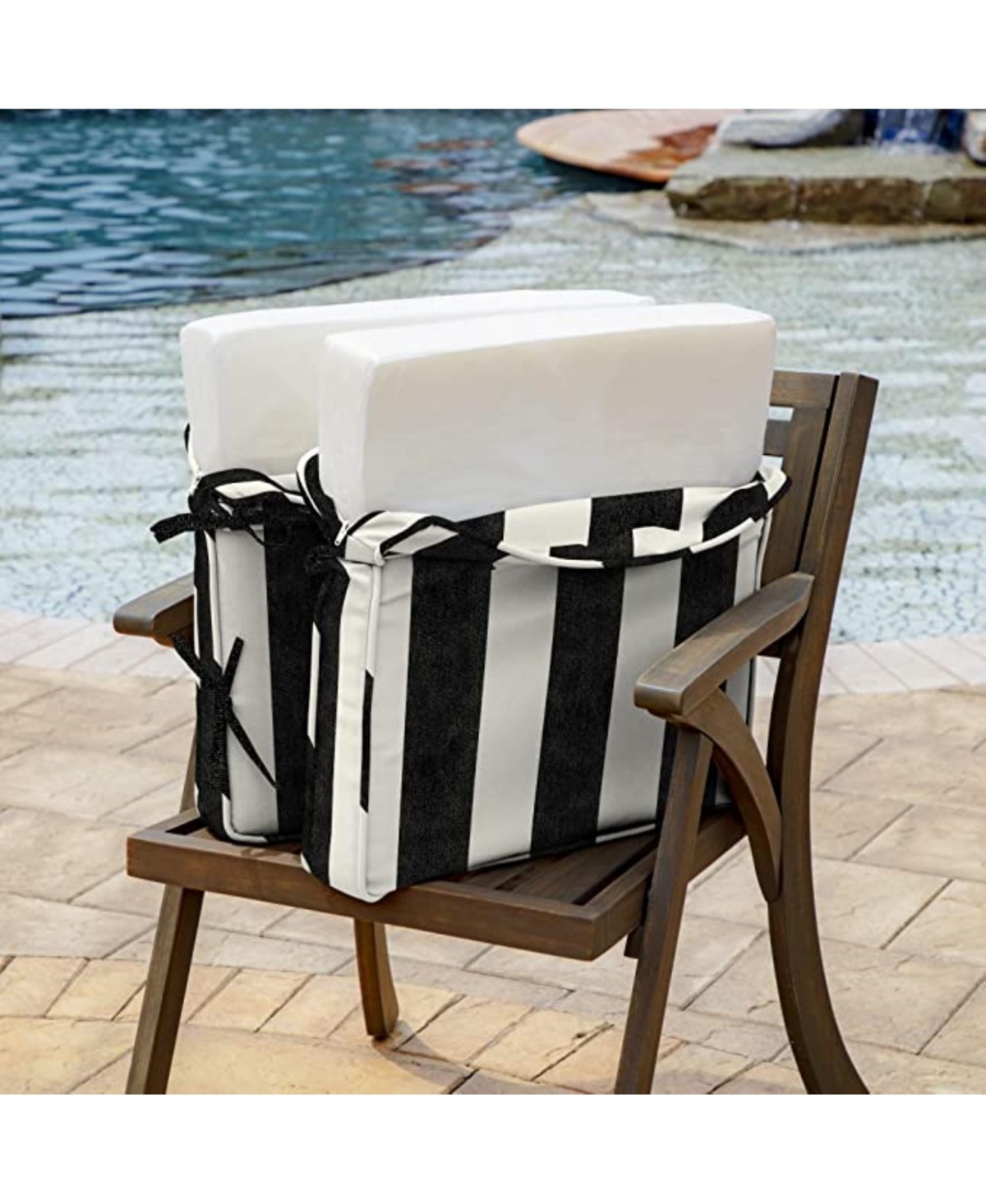 Arden Selections Acrylic Foam Chair Cushion 20In x 20Cabana - Black