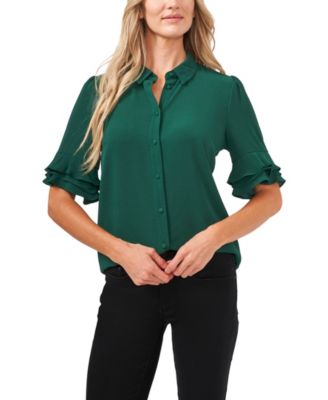 CeCe - Ruffle-Sleeve Shirt