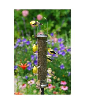 ASP400 Quick Clean Nyjer Tube Bird Feeder Brushed Nickle