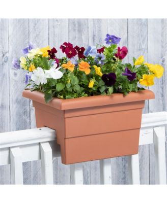 Countryside Rail Planter Square 26165 Terra Cotta 16 Inch