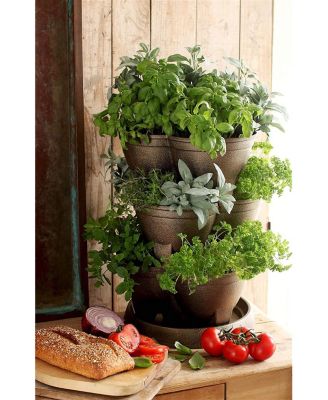 80281854E Stackable Planter 30 quarts - Brick