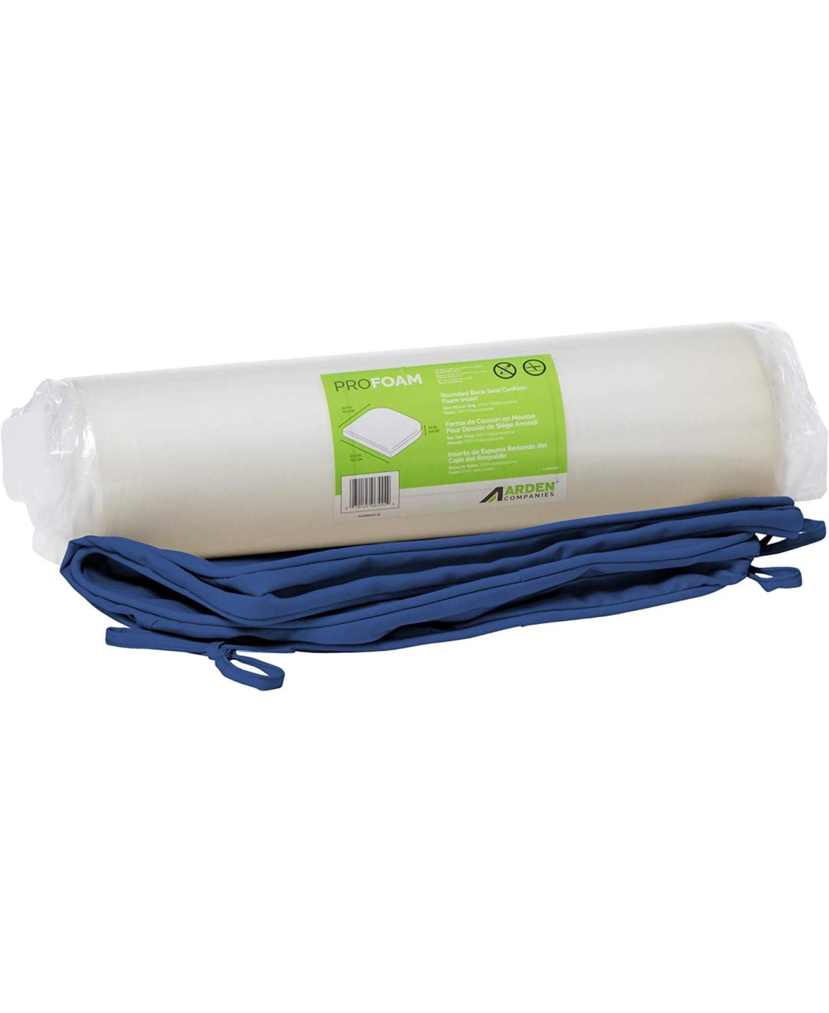 Arden Selections ProFoam EverTru Rounded Back Patio Cushion- Blue