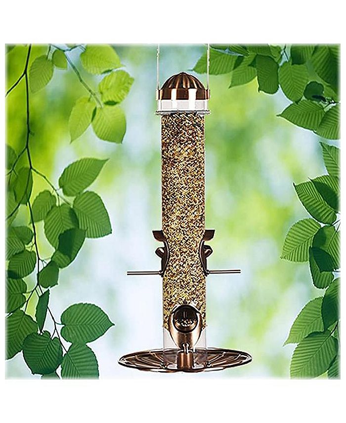PerkyPet 3852 2in1 Wild Bird Seed Tubular Feeder 1 Pound Capacity