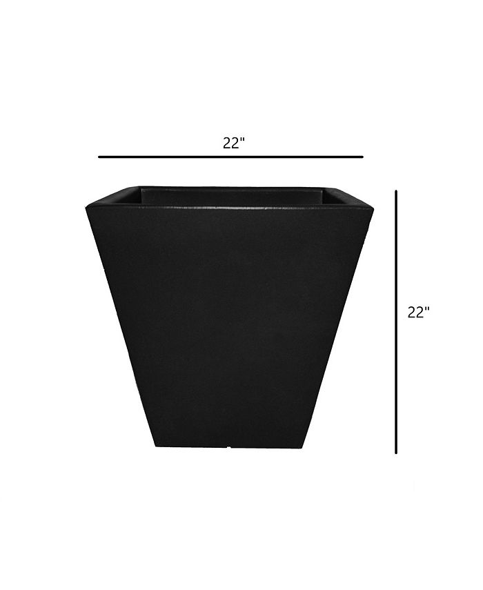 Tusco Products CT22BK Cosmopolitan Planter Square Black, 22 Inch - Macy's