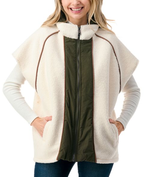 Женские жилеты Marcus Adler Women's Quilted Long Zipper Front Vest with Hood