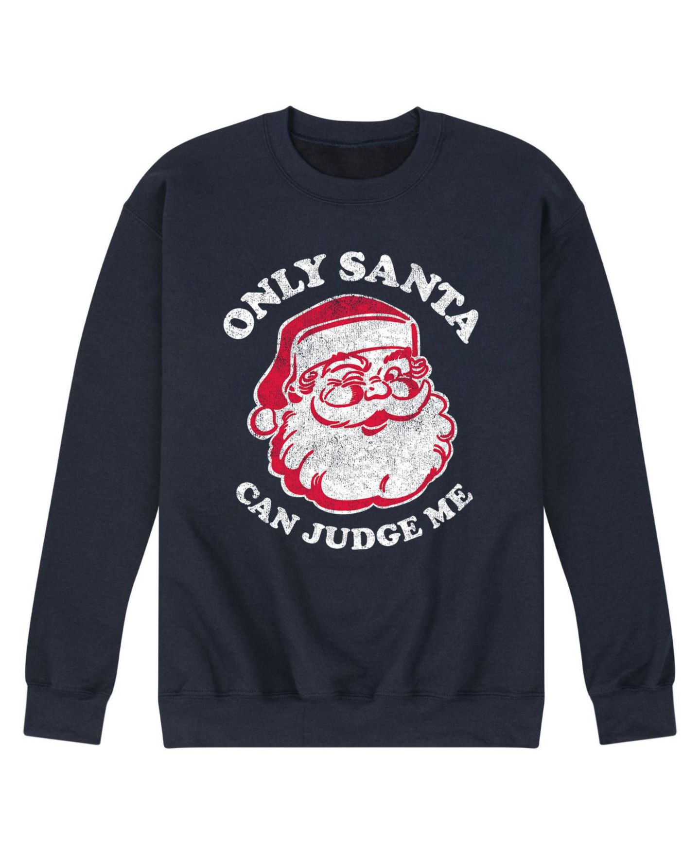 Мужская футболка AIRWAVES Only Santa Can Judge Fleece, цвет: Синий — фото 1