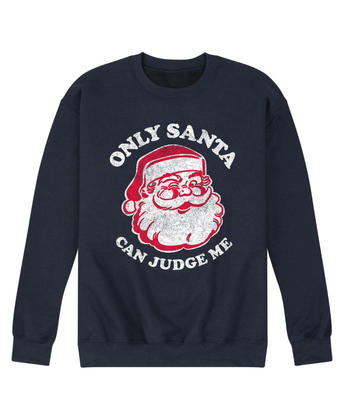 Airwaves Men's Only Santa Can Judge Fleece T-shirt In Blue