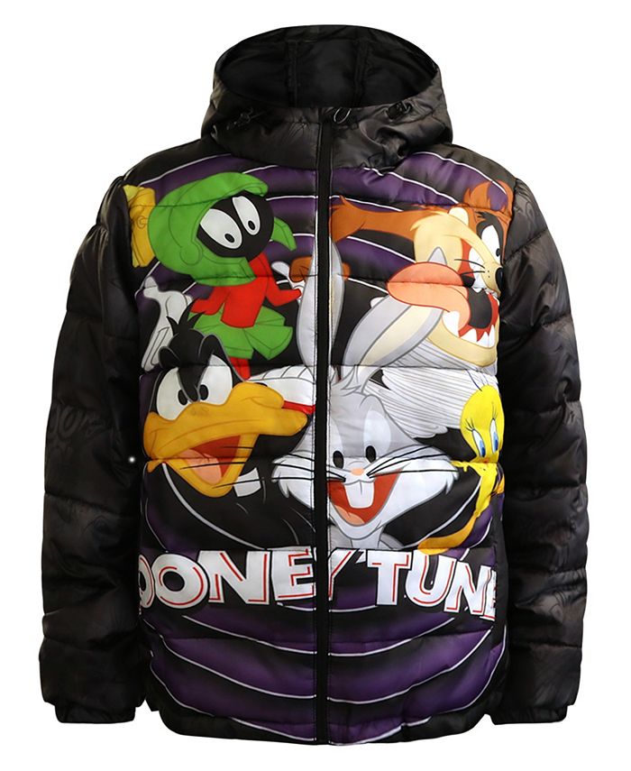 Southpole Men's Looney Tunes Bugs Bunny Graphic Printed Hooded Puffer Jacket  - Macy's