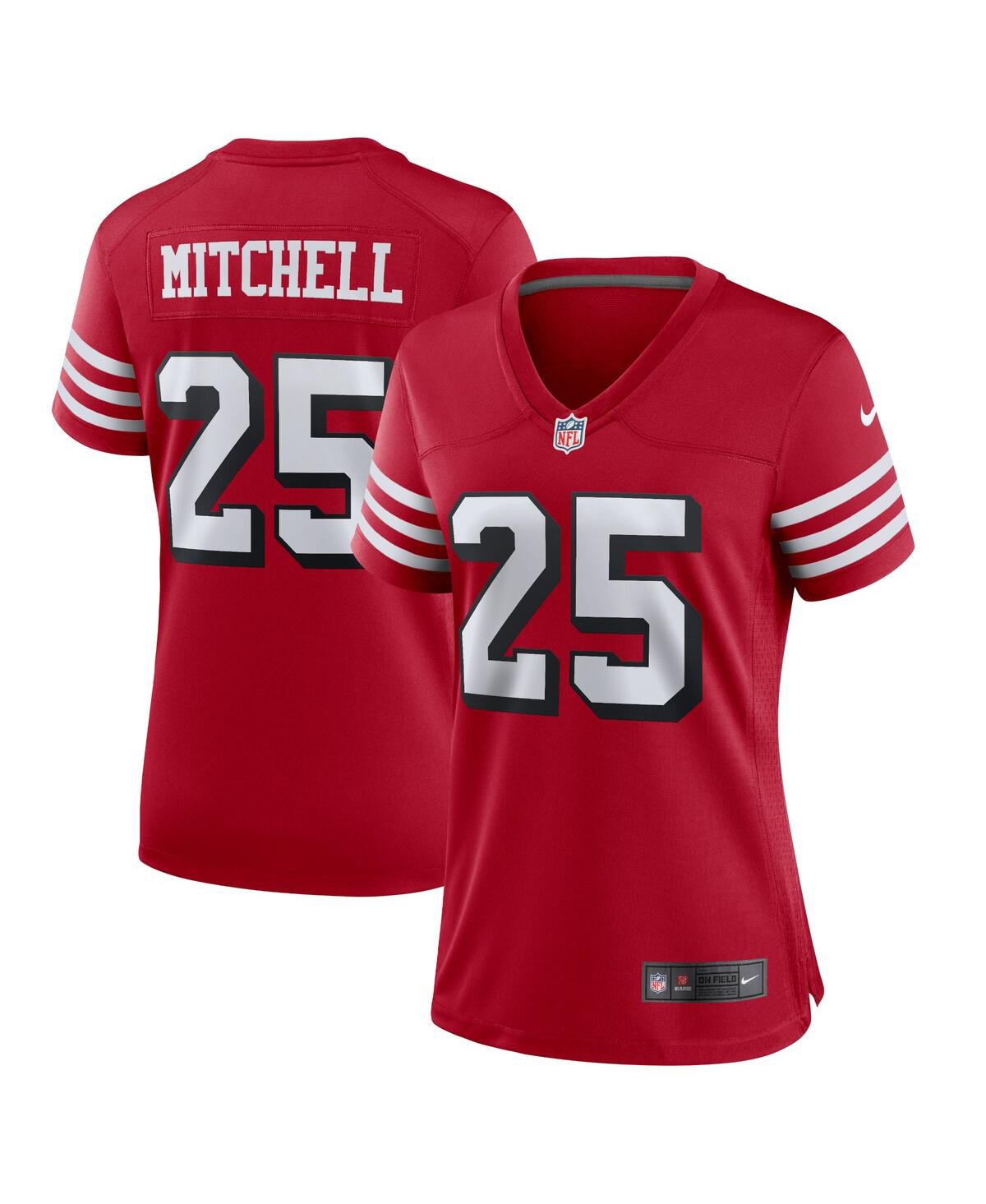 Women's Nike Elijah MitchellSan Francisco 49ers Alternate Team Game Jersey - Scarlet