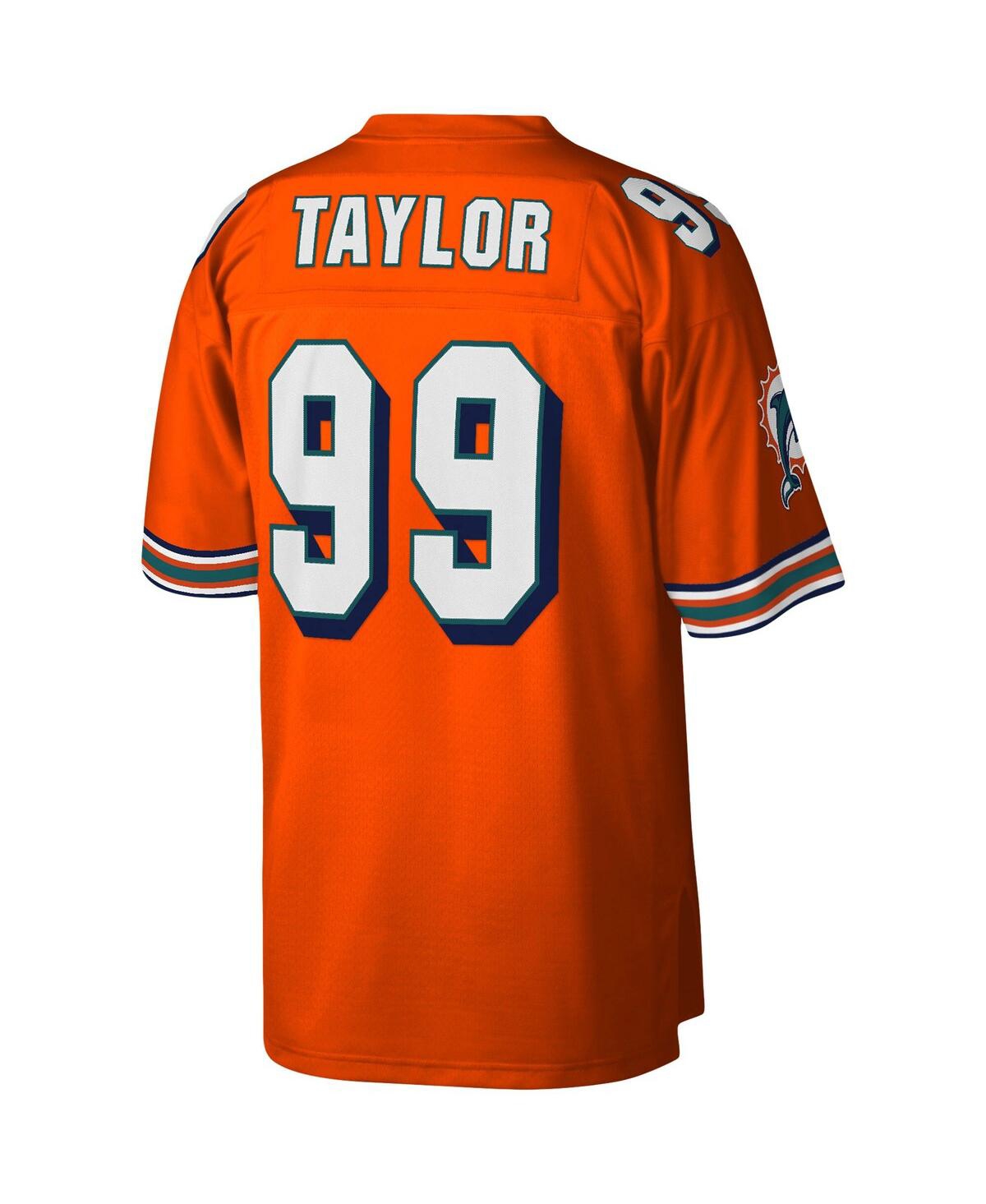 Men's Mitchell & Ness Jason TaylorMiami Dolphins Big and Tall 2004 Retired Player Replica Jersey - Orange
