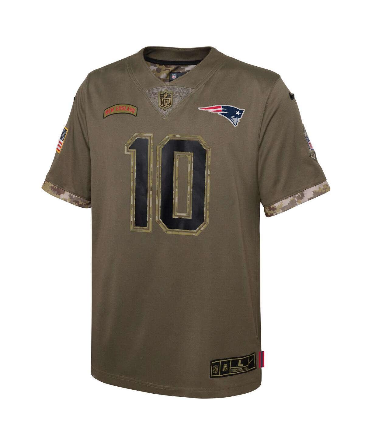 Big Boys Nike Mac JonesNew England Patriots 2022 Salute To Service Player Limited Jersey - Olive