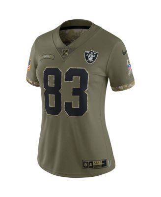 Women's Darren Waller Olive Las Vegas Raiders 2022 Salute To Service Limited Jersey