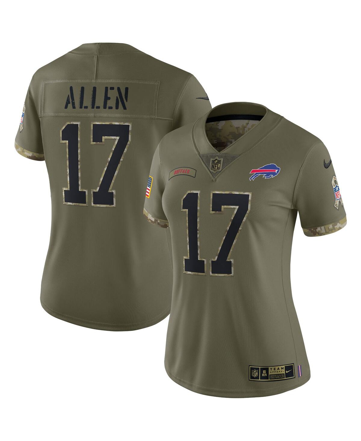 Women's Nike Josh Allen Olive Buffalo Bills 2022 Salute To Service Limited Jersey