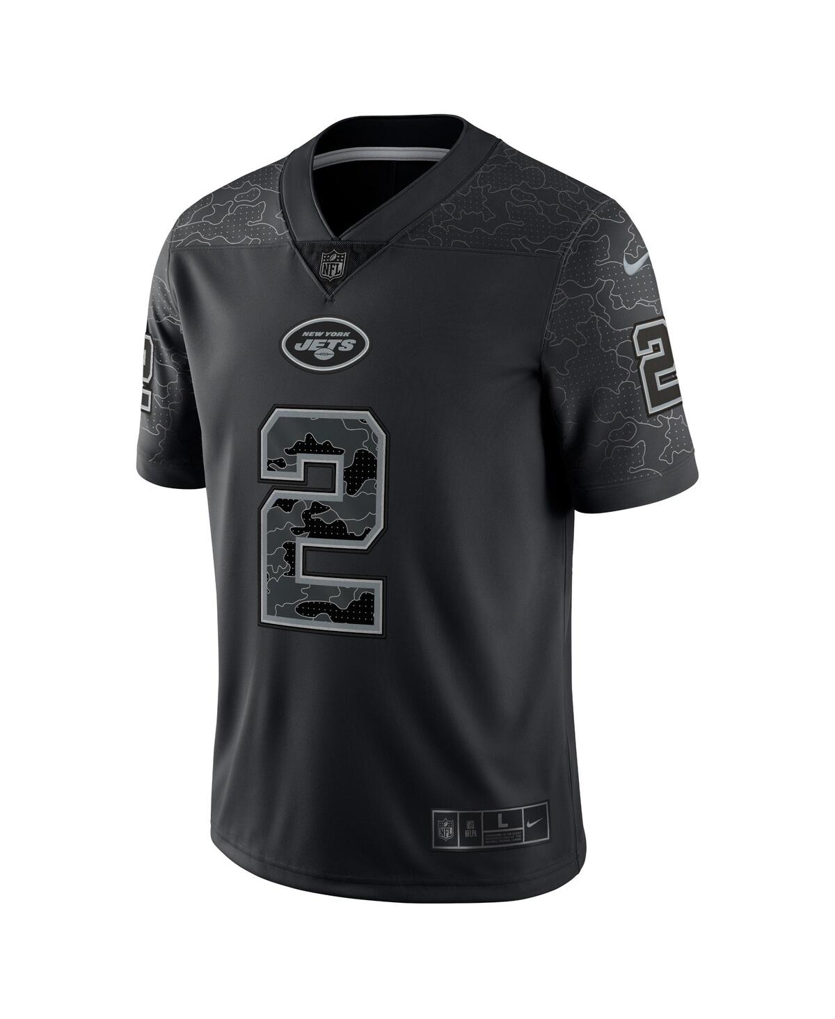 Men's Nike Zach WilsonNew York Jets Rflctv Limited Jersey - Black