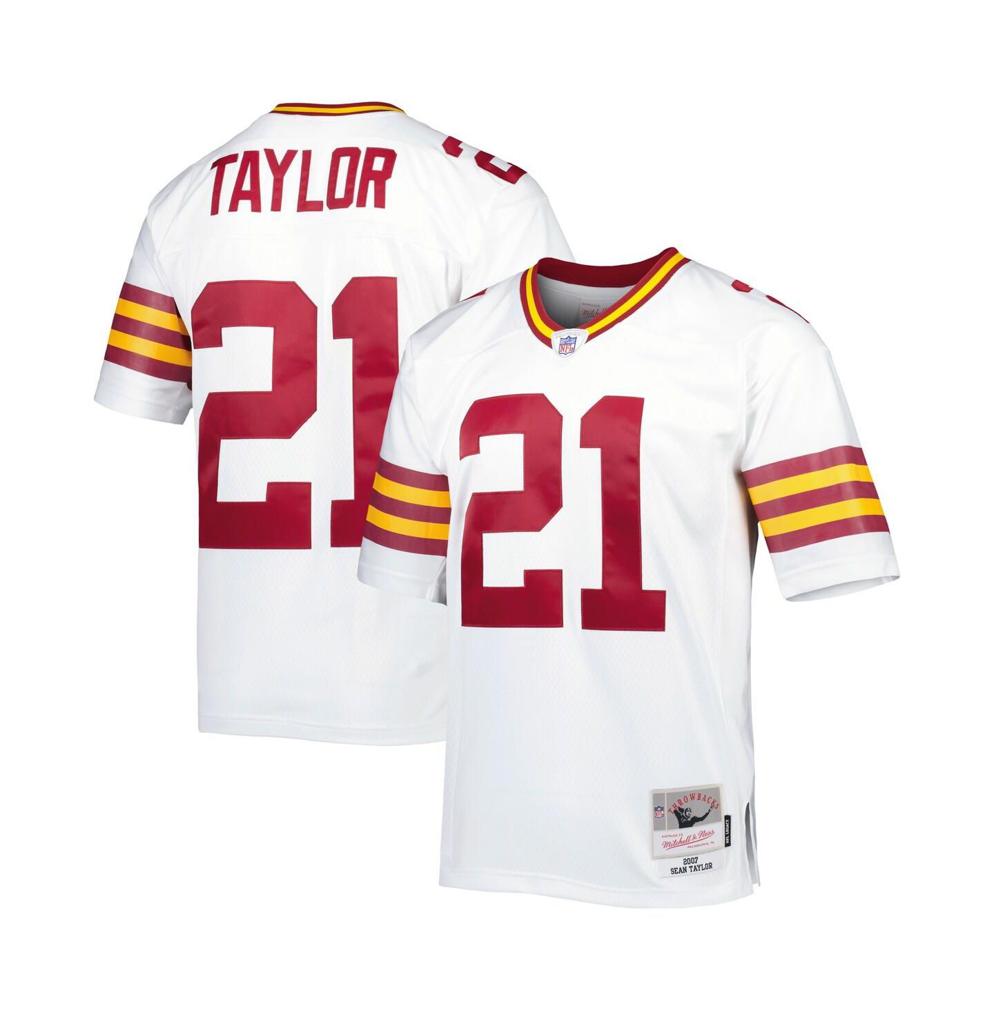 Мужской топ Mitchell & Ness Sean Taylor White Washington Football Team 2007 Legacy Replica Jersey — фото 2