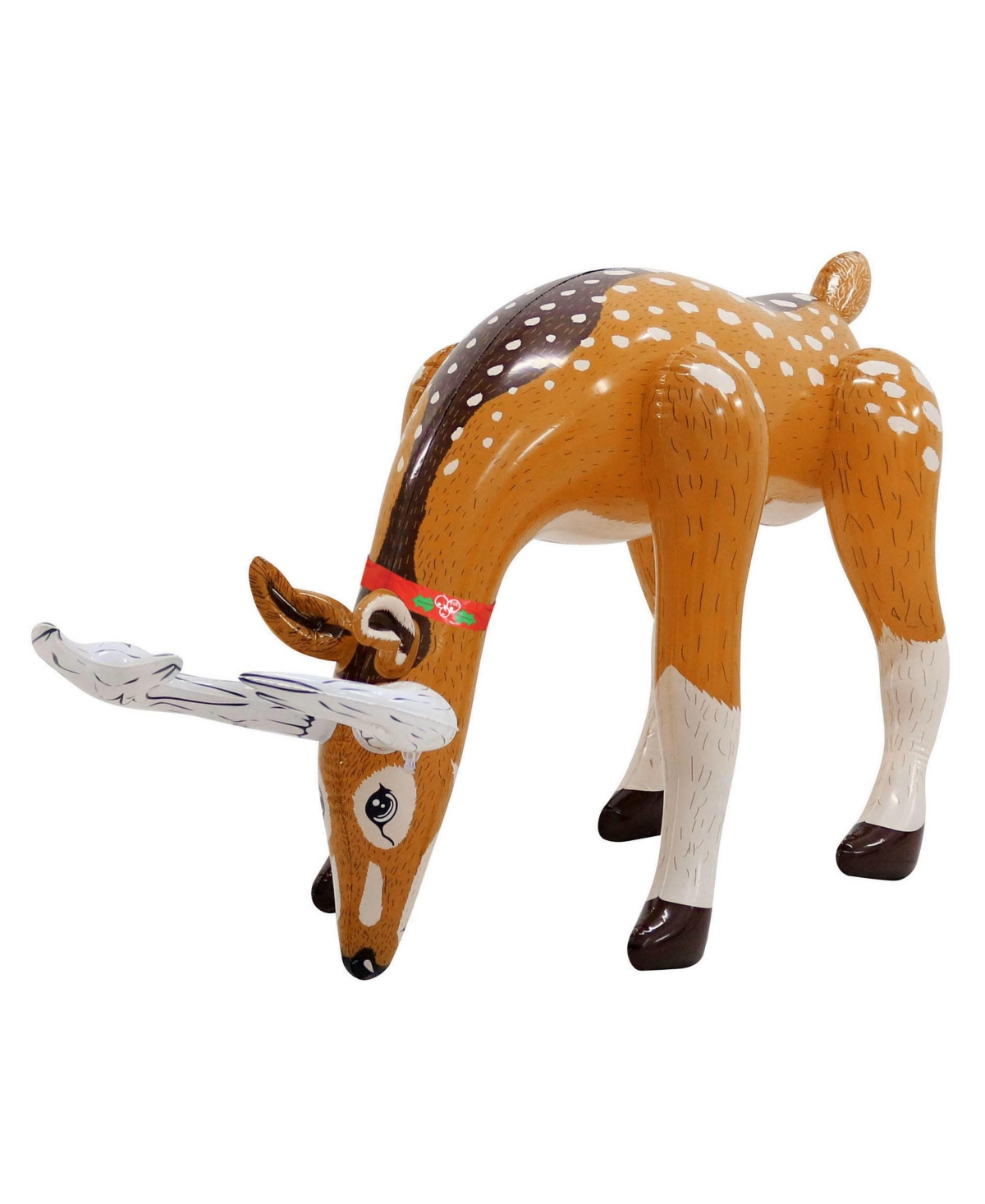 Hurley Christmas Blow-up Inflatable Reindeer, Grazing Style, 48" In Brown