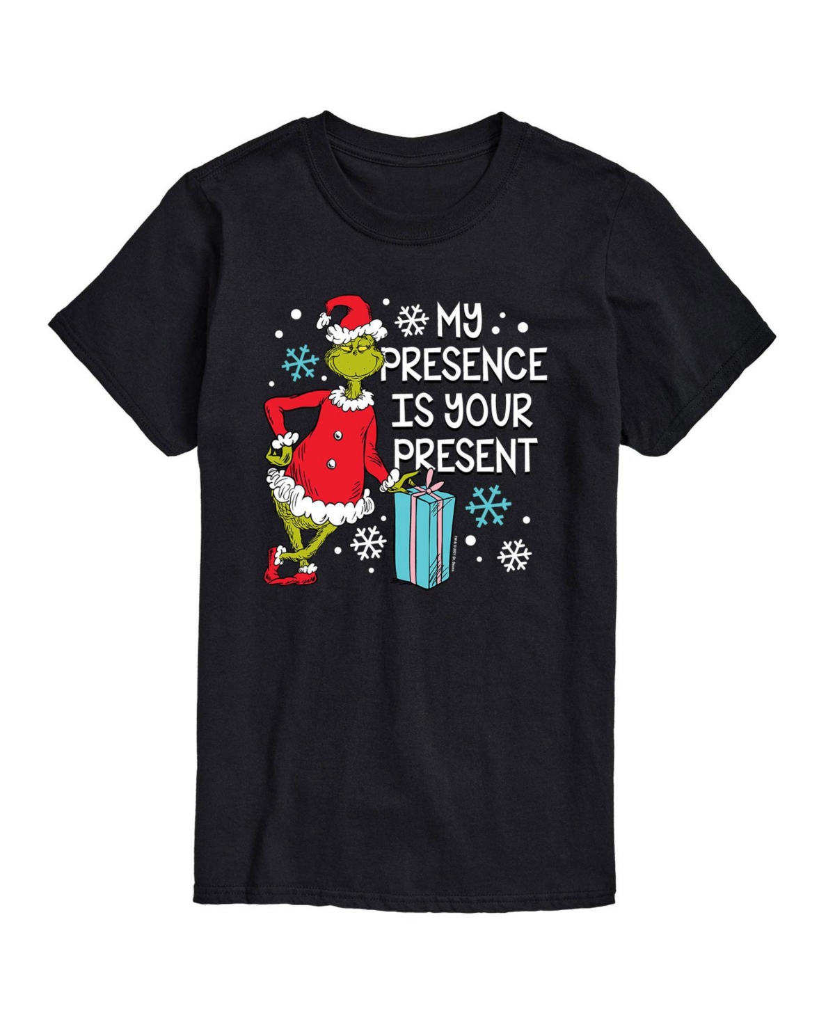 Airwaves Men's Dr. Seuss The Grinch Presence Is Present Graphic T-shirt In Black