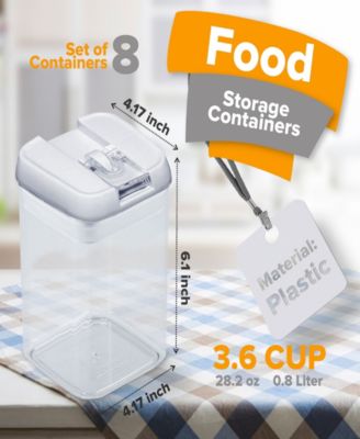 8 Piece Food Storage Containers, 0.8 Liter