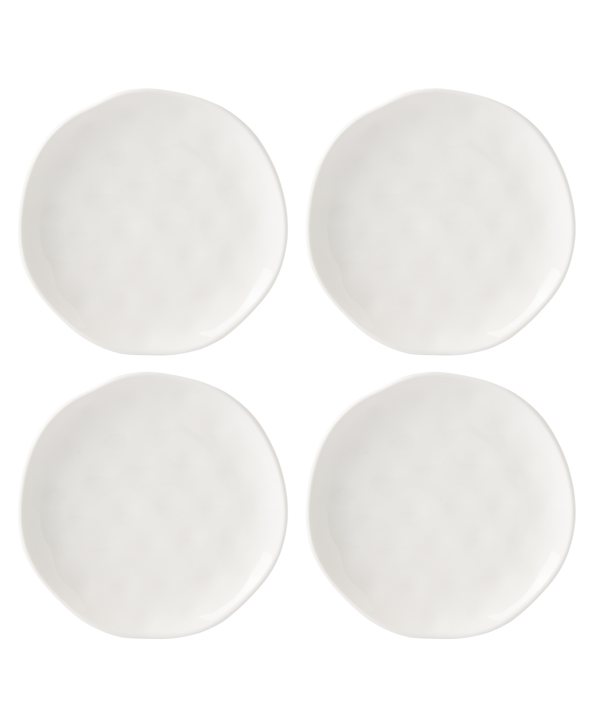 Lenox Bay Colors Solid 4 Piece Dinner Plate Set, Service For 4 In White