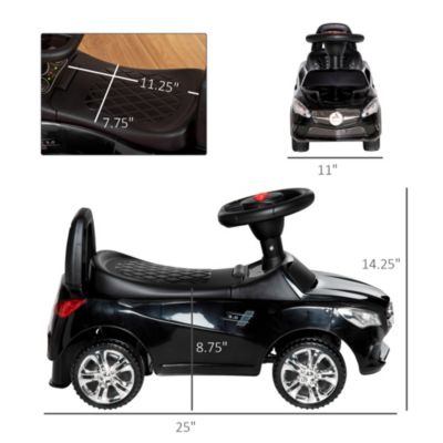 Ride on Sliding Car w/ Horn Music Working Lights Storage No Power