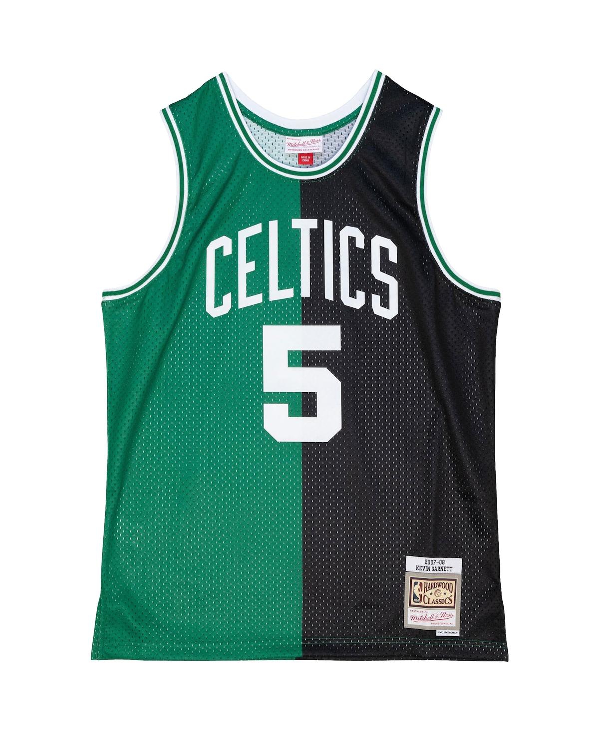 Men's Mitchell & Ness Kevin Garnett Kelly Green Boston Celtics Hardwood Classics 2007-08 Split Swingman Jersey - Kelly Green
