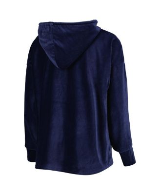 Women's Navy Houston Astros End Line Pullover Hoodie