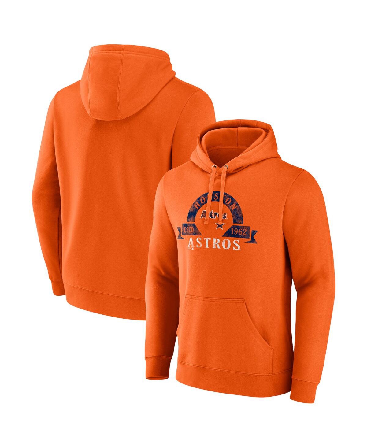 Men's Majestic Orange Houston Astros Utility Pullover Hoodie - Orange