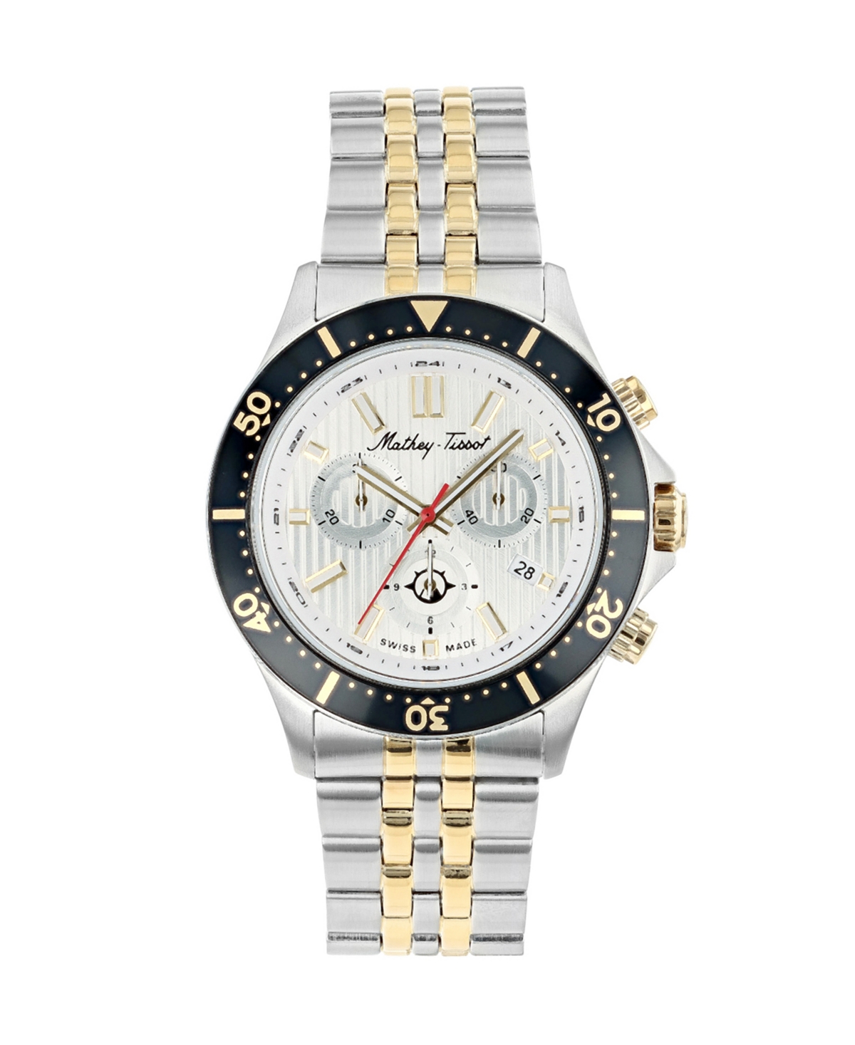 Mathey-Tissot Men's Expedition Chronograph Collection Stainless Steel Bracelet Watch, 43mm