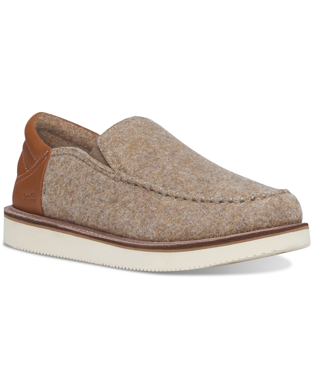 Sanuk Men's Cozy Vibe Low Sm Collapsible Heel Slippers In Natural
