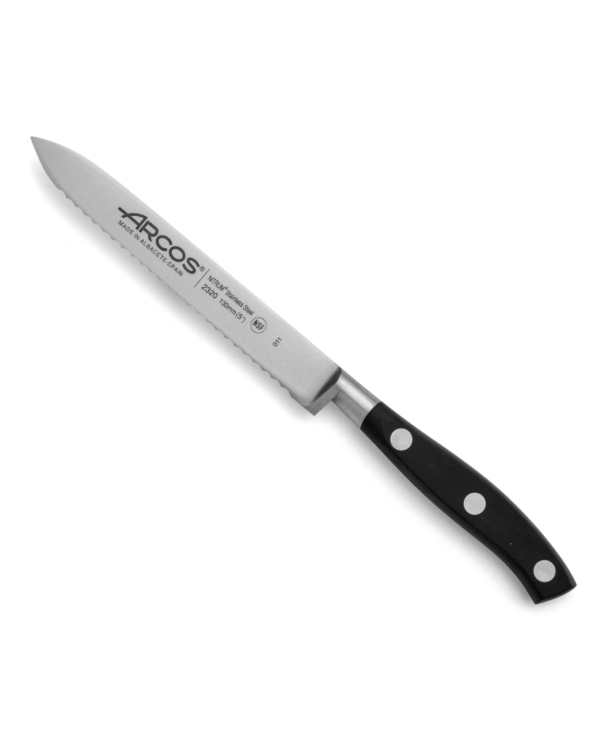 Arcos Riviera 5" Serrated Utility Knife Cutlery In Black