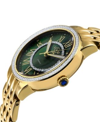 Women's Astor II Swiss Quartz Diamond Accents Ion Plating Gold-Tone Stainless Steel Bracelet Watch 38mm