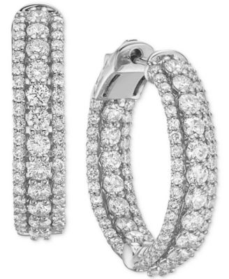 Macy's - Diamond In & Out Hoop Earrings (2-3/4 ct. t.w.)
