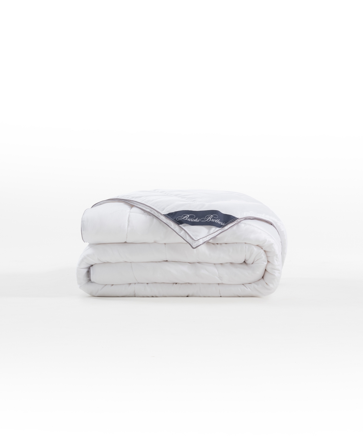 Brooks Brothers Microgel Comforter, Queen In White