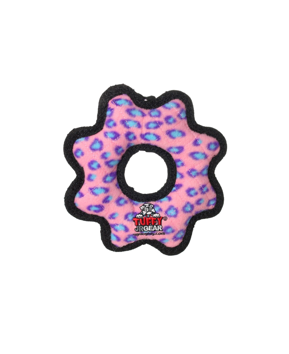 Jr Gear Ring Pink Leopard, Dog Toy - Medium Pink