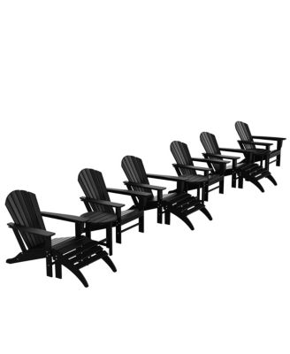 12 Piece Set Outdoor Adirondack Chair With Ottoman Side Table