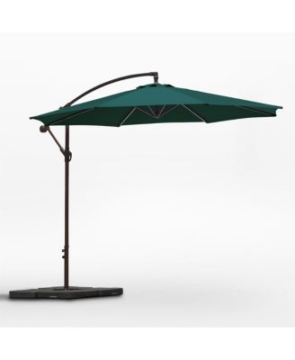 10 ft Outdoor Patio Cantilever Umbrella with Weight Base