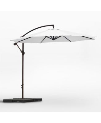 10 ft Outdoor Patio Cantilever Umbrella with Weight Base
