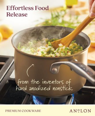 Ascend Hard Anodized Aluminum Non-Stick 3-Quart Saucepan with Lid