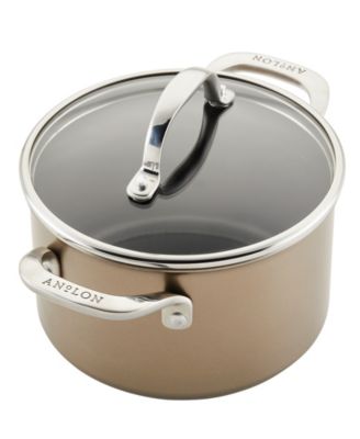 Ascend Hard Anodized Aluminum Non-Stick 4-Quart Saucepot with Lid