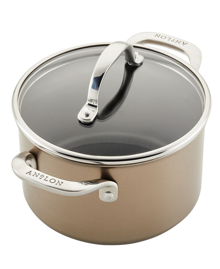 Anolon Ascend Hard Anodized Aluminum Non Stick 4 Quart Saucepot With