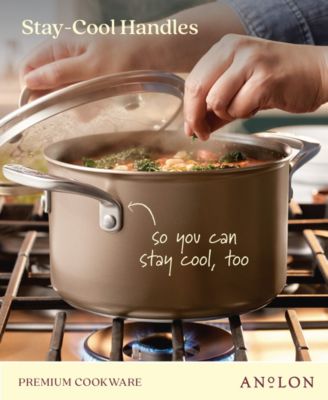 Ascend Hard Anodized Aluminum Non-Stick 4-Quart Saucepot with Lid