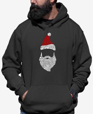Men's Santa Claus Word Art Hooded Sweatshirt