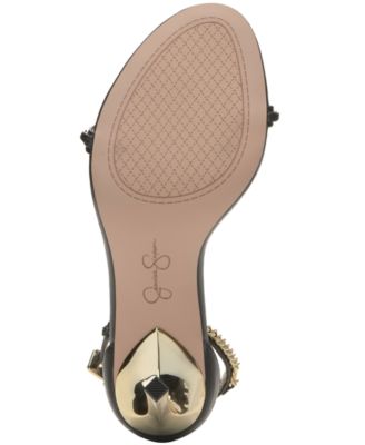 Women's Qiven T-Strap Chain Heeled Dress Sandals