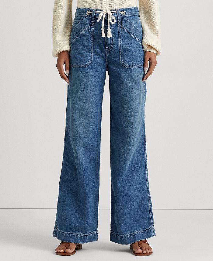 Lauren Ralph Lauren Women's Wide-Leg Jeans - Macy's