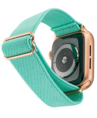 Teal Woven Elastic Band designed for Apple Watch&reg; 42mm (Series 10) & 38/40/41mm