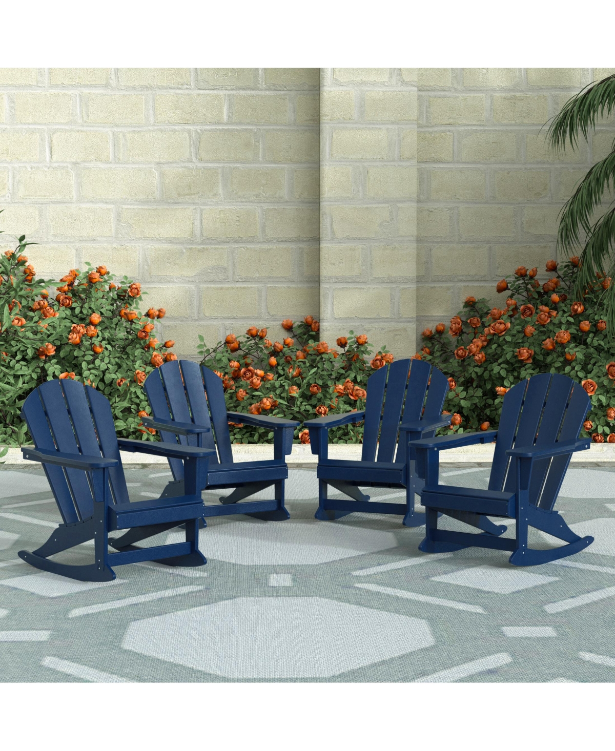 WestinTrends Outdoor Adirondack Rocking Chair (Set of 4)