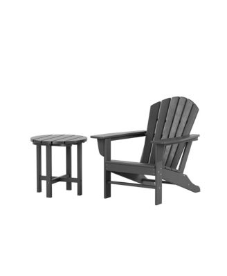 Outdoor Adirondack Chair with Round Side Table