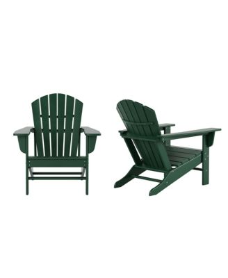 All-Weather Contoured Outdoor Poly Adirondack Chair (Set of 2)