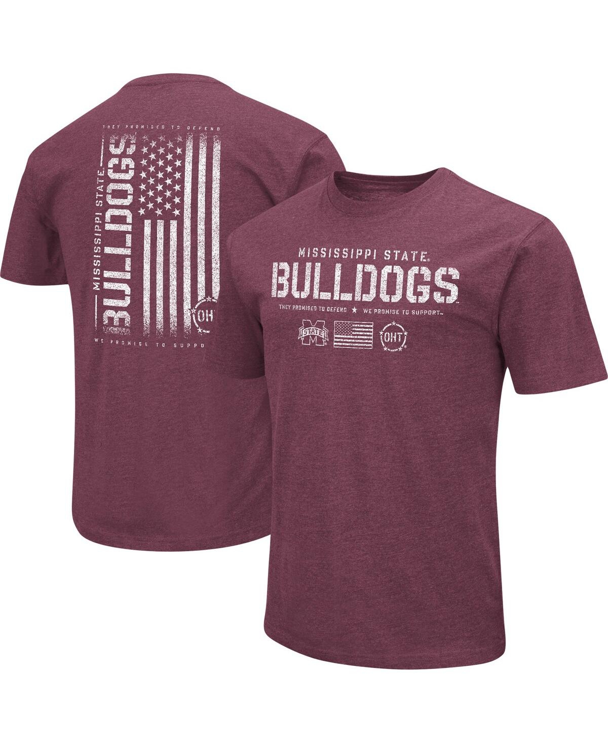 Shop Colosseum Men's  Heather Maroon Mississippi State Bulldogs Oht Military-inspired Appreciation Flag 2.